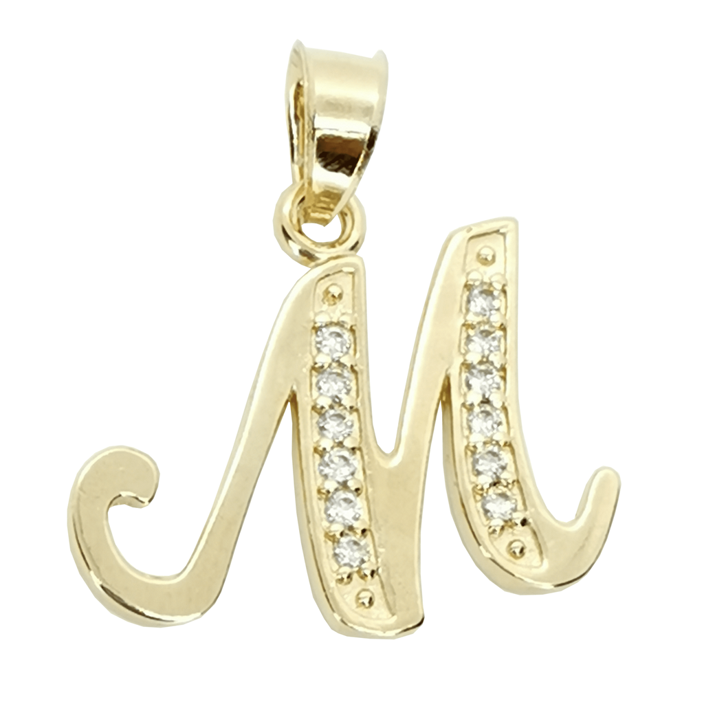 Dije Inicial "M" Oro Laminado 18k