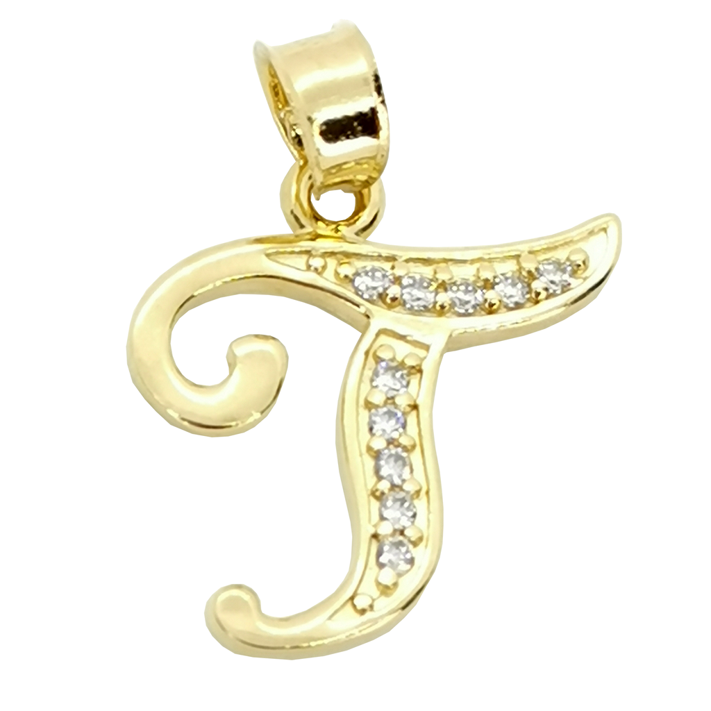 Dije Inicial "T" Oro Laminado 18k
