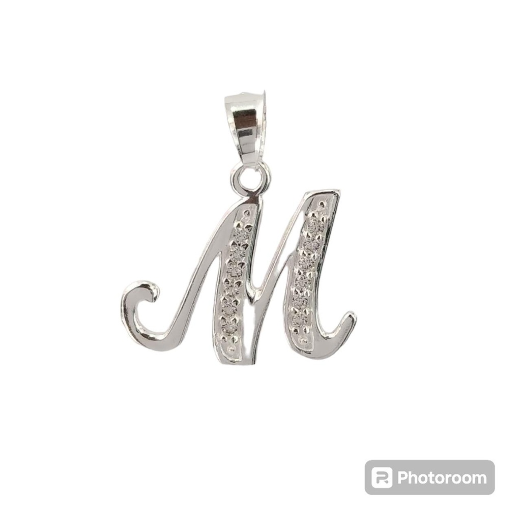 Dije Inicial "M" Plata .925