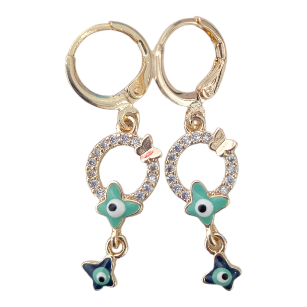 Aretes Ojo Turco Turquesa