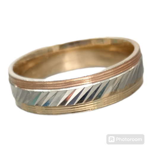 [Anillo 168] Anillo Argolla Rayas