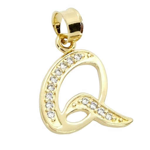 [InicialOLQ] Dije Inicial "Q" Oro Laminado 18k