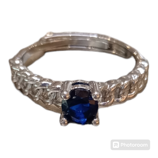 [Anillo 28] Anillo Azul Solitario
