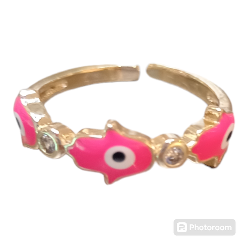 [Anillo 37] Anillo Hamsa Rosa